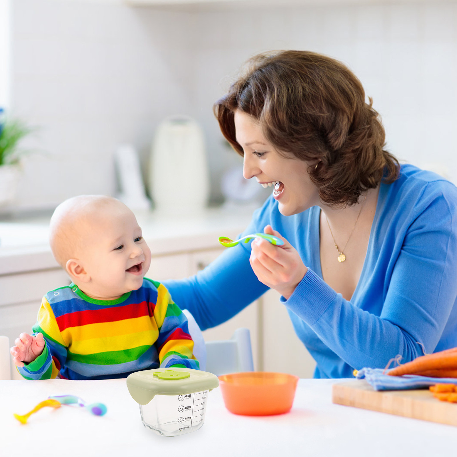 Baby Food Containers Glass - Contenedores de vidrio para almacenamiento de